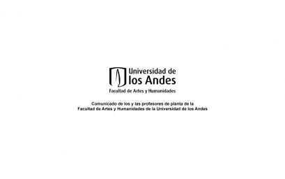Comunicado de los y las profesores de planta de la Facultad de Artes y Humanidades