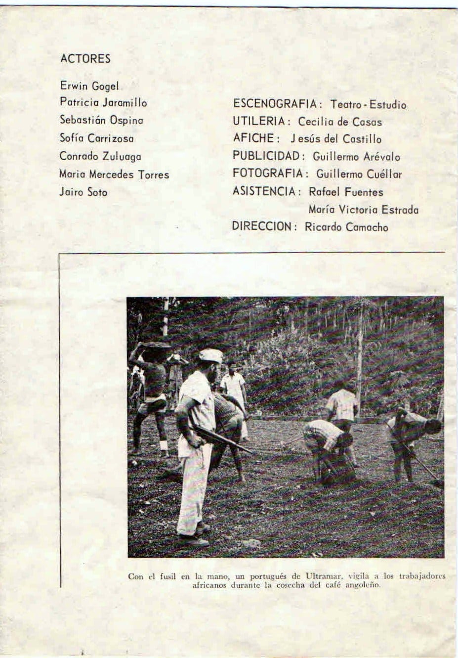 Programa de mano de Canto del Fantoche Lusitano, 1969