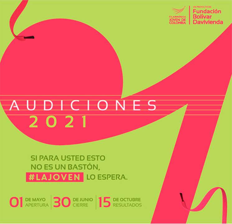 Audiciones 2021: Filarmónica Joven de Colombia Audiciones 2021: Filarmónica Joven de Colombia