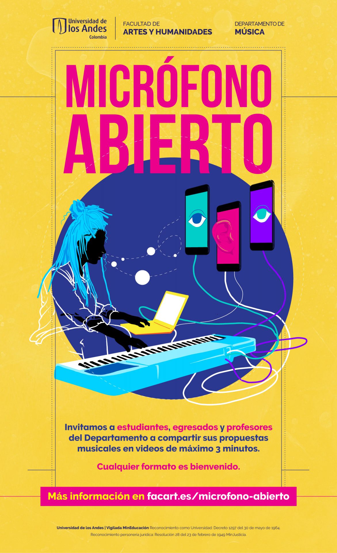 Se aceptan videos musicales de máximo 3 minutos.