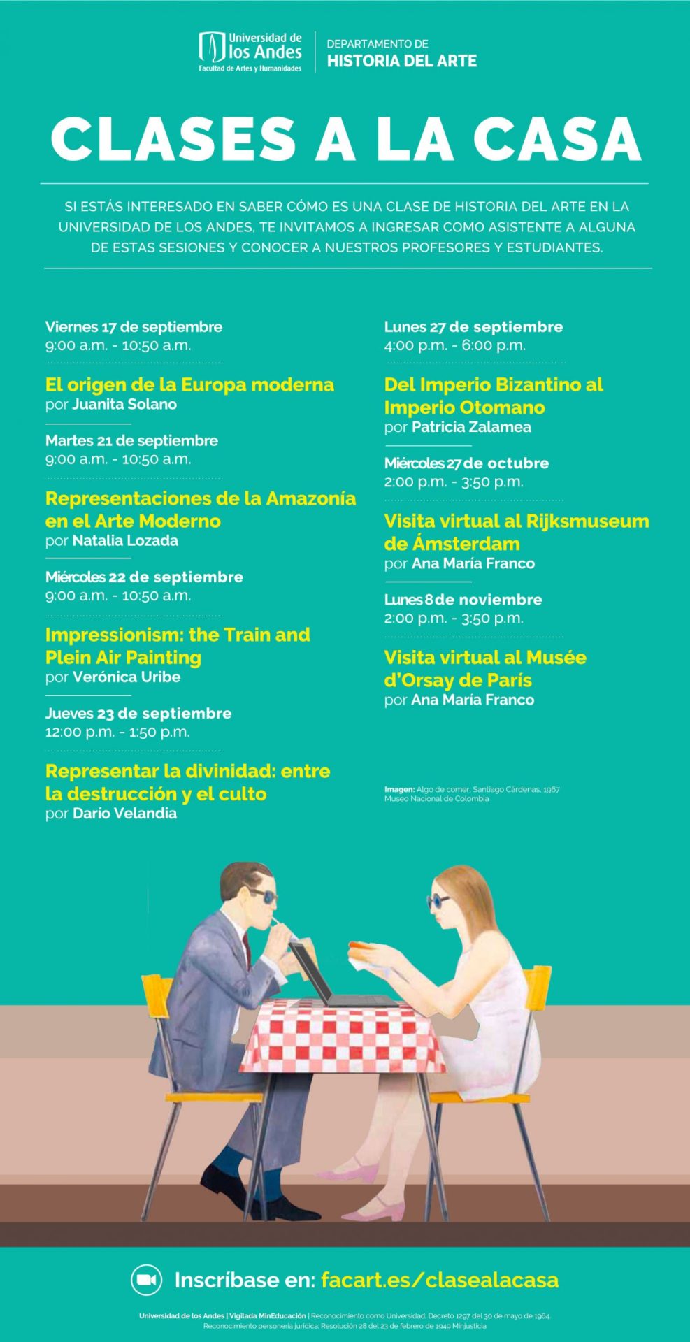 Ingrese como asistente a alguna de estas sesiones y conozca a nuestros profesores y estudiantes.