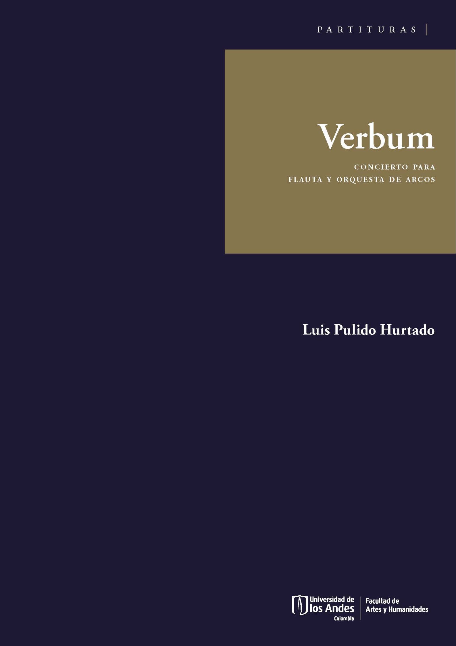 Verbum. Concierto para flauta y orquesta de arcos Verbum. Concierto para flauta y orquesta de arcos