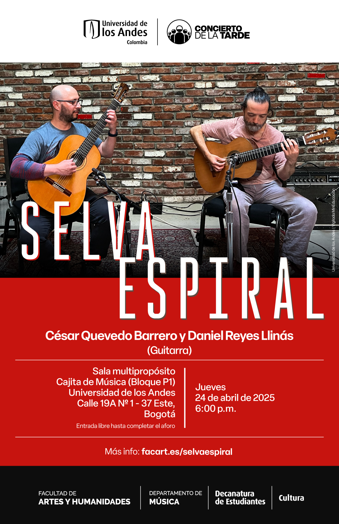 Concierto de la Tarde: Selva Espiral (guitarra)
